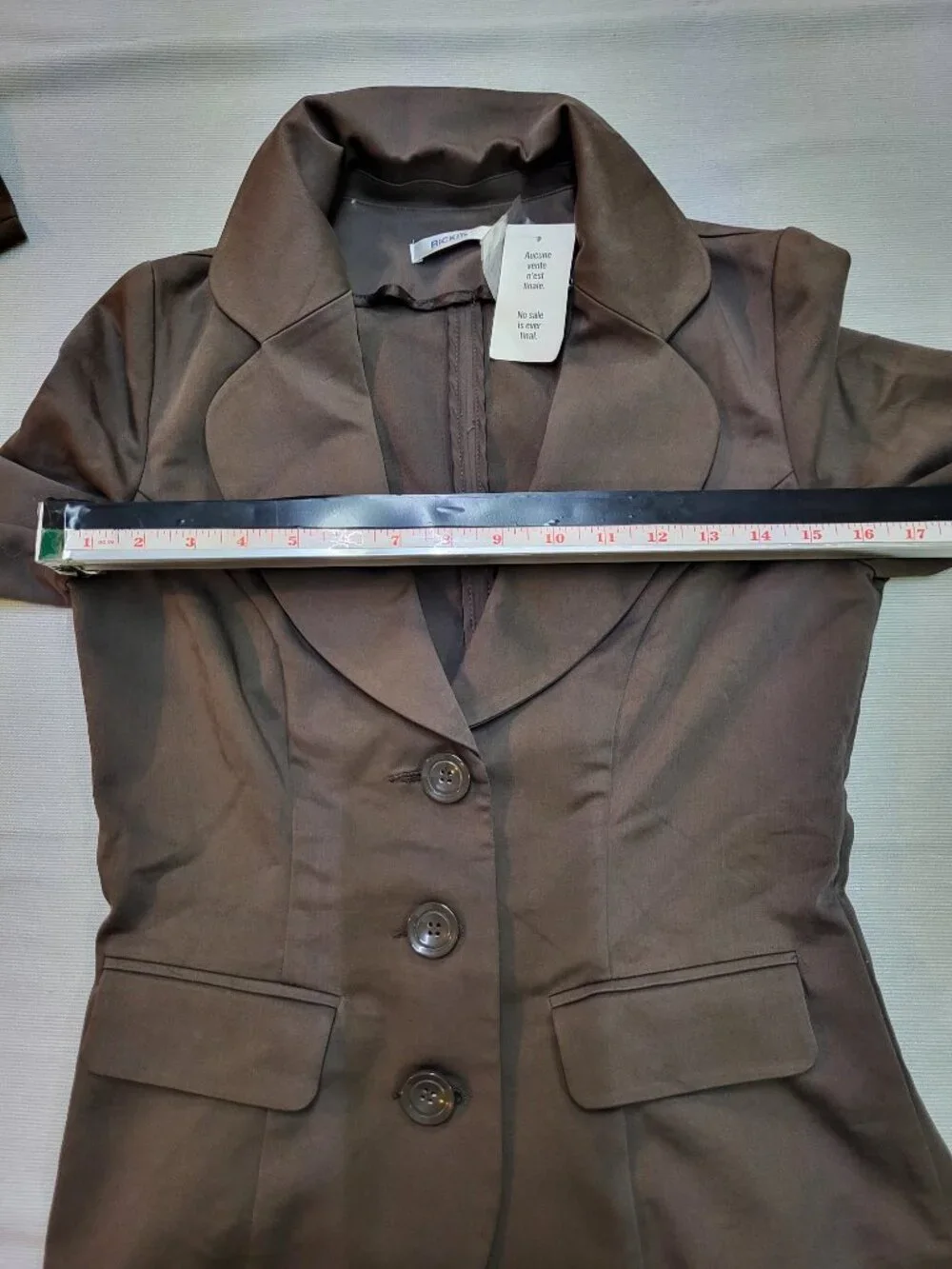 Ricki's Women's Blazer Size 2 Brown Fitted Career Jacket New With Tags Office - Picture 11 of 13